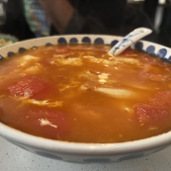 Jiang's Kitchen - Egg and Tomato Sliced Dough Noodle Soup - Chinese Near Me - New York, New York Jiang's Kitchen - Egg and Tomato Sliced Dough Noodle Soup - Chinese Near Me - New York, New York