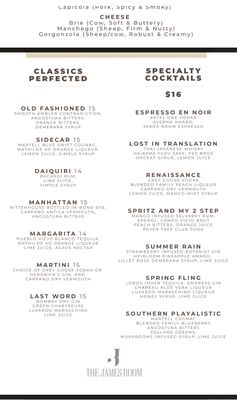 Menu photo 5 The James Room Atlanta, GA Menu photo 5 The James Room Atlanta, GA
