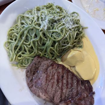 El Chullo Peruvian Restaurant - Tallarines verdes with steak and papá a la huancaina. - Peruvian Near Me - Phoenix, Arizona