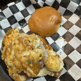 Bigfoot Betty's - This is called the panther popper. It's celebrating the one year anniversary of the place. It's a tenderloin with with jack bites on top. - Salad Near Me - Cedar Falls, Iowa