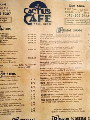 Menu photo 6 Cactus Cafe Tex-Mex Medford, NY Menu photo 6 Cactus Cafe Tex-Mex Medford, NY