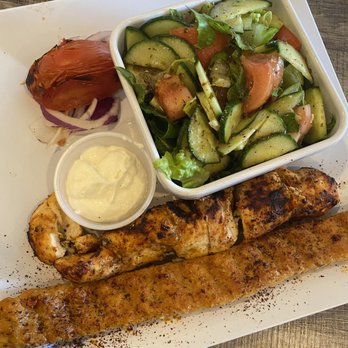 Kababchi Grill - Chicken Combo Plate with salad - Middle Eastern Near Me - San Antonio, Texas