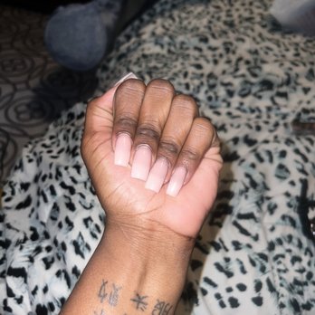 Euphoria Nails & Spa - Supposed to be nude black French tips - Nail Salons Near Me - Baton Rouge, Louisiana Euphoria Nails & Spa - Supposed to be nude black French tips - Nail Salons Near Me - Baton Rouge, Louisiana