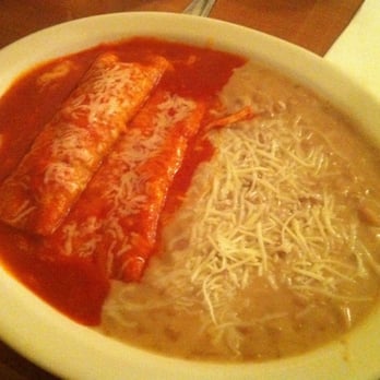 El Mexicali Cafe - One chicken and one cheese enchilada, with double beans - Mexican Near Me - Indio, California El Mexicali Cafe - One chicken and one cheese enchilada, with double beans - Mexican Near Me - Indio, California