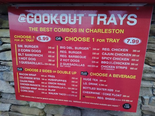 Menu photo 2 Cook Out Charleston, SC Menu photo 2 Cook Out Charleston, SC