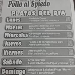 La Farolita de Caballito - Platos del dia