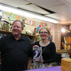 Annex Comics - Book writer even at the Annex. Leah Erickson with Wayne