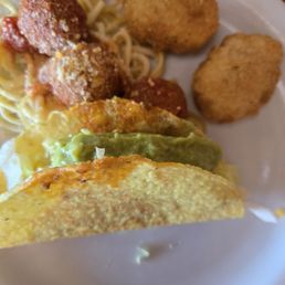 taco,spaghetti & chicken nuggets taco,spaghetti & chicken nuggets