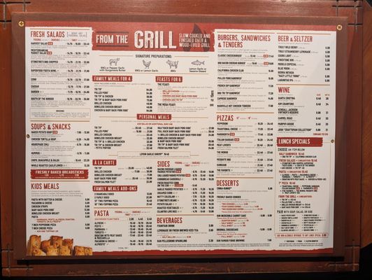 Menu photo 1 Stonefire Grill Pasadena, CA