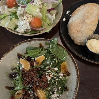 Mac's On Main - Mac's house salad (top), Summer salad (bottom) - Seafood Near Me - Grapevine, Texas