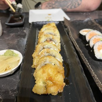Umai Sushi - Salmon Crispy Bagel Roll - Sushi Bars Near Me - McKinney, Texas Umai Sushi - Salmon Crispy Bagel Roll - Sushi Bars Near Me - McKinney, Texas