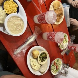 Our meals. Husband loved the 3 bean salad