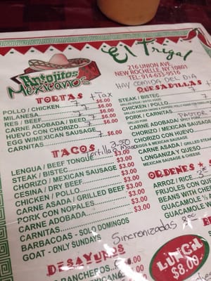 Menu photo 2 El Trigal Bakery New Rochelle, NY Menu photo 2 El Trigal Bakery New Rochelle, NY