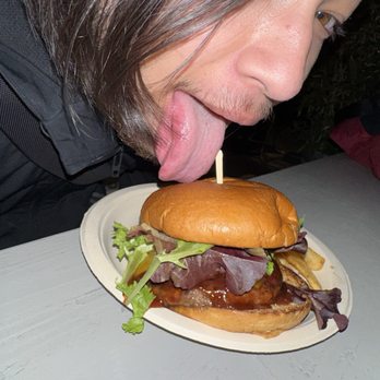 The Backyard - Because he can to the BBQ Burger!! - Beer Gardens Near Me - Paso Robles, California The Backyard - Because he can to the BBQ Burger!! - Beer Gardens Near Me - Paso Robles, California