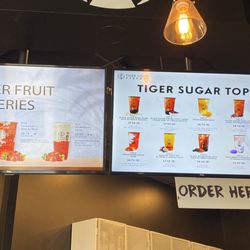 Tiger Sugar - Some of the Menu!
