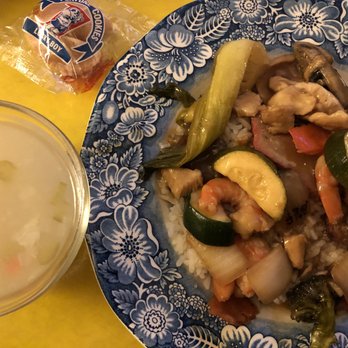 Marco Polo Global Restaurant - Happy Family, Egg drop soup (from lunch) for dinner, too! - Italian Near Me - Salem, Oregon