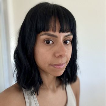 Mane Fixation - Soft layered cut with bangs styles in waves - Hair Salons Near Me - Studio City, California Mane Fixation - Soft layered cut with bangs styles in waves - Hair Salons Near Me - Studio City, California