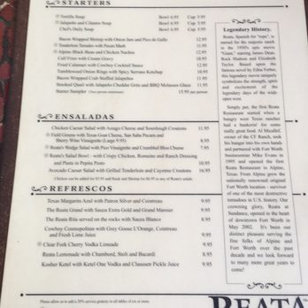 Reata Restaurant - Menu - New American Near Me - Alpine, Texas Reata Restaurant - Menu - New American Near Me - Alpine, Texas