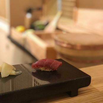 Masayoshi - a sushi dish on a black plate - Sushi Bars Near Me - Vancouver, British Columbia