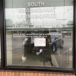 South Kingshighway License Office - Changed open time? May be temporary?