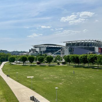 John A. Roebling Suspension Bridge - From the bridge, you can see Riverfront Park and Paycor Football Stadium of the NFL's Bengals. - Landmarks & Historical Buildings Near Me