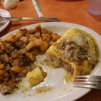Original Breakfast House - Pork Green Chili Omelette (sorry I couldn't resist digging in before I took the photo) - Breakfast & Brunch Near Me - Phoenix, Arizona