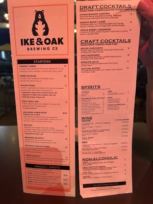 Menu photo 2 Ike & Oak Brewing Co Woodridge, IL