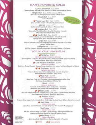 Menu photo 5 Han the Sushi Man Joplin, MO