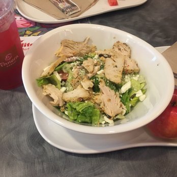 Panera Bread - Greek salad w chicken (half size). It's always so good! They also have a zero calorie ginger tea - Sandwiches Near Me - Oklahoma City, Oklahoma