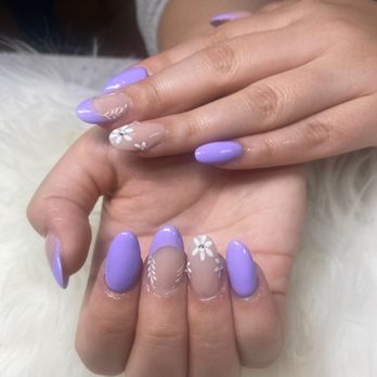 Kitchen Nail Bar - Mountain View - Acrylic full set with design by Windy - Nail Salons Near Me - Mountain View, California