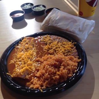 Miguels Jr - Combo with beef enchilada and beef taco. $9.39 including tax. - Mexican Near Me - Costa Mesa, California Miguels Jr - Combo with beef enchilada and beef taco. $9.39 including tax. - Mexican Near Me - Costa Mesa, California