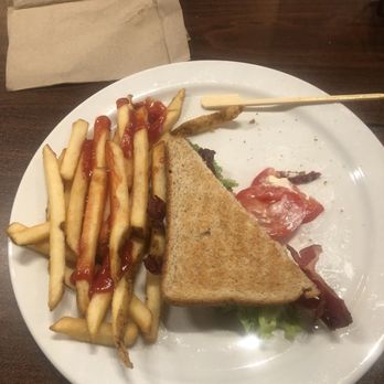 Burger Bay - Poor value. Rip off prices .  Half of the BLT sandwich - Burgers Near Me - Sherwood Park, Alberta