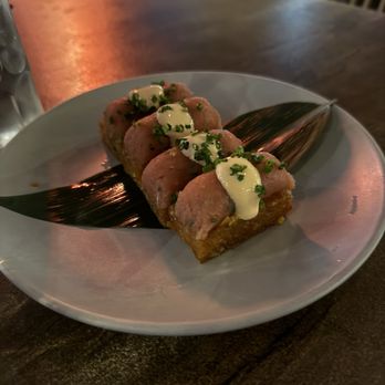 Belles Beach House - The best late night tuna crispy rice ever we had tonight - Tiki Bars Near Me - Venice, California