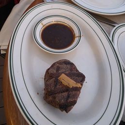 "8 oz" center cut steak. "8 oz" center cut steak.
