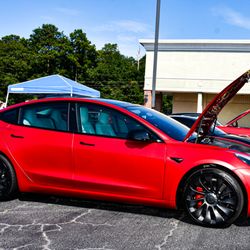 Image Auto Lab - Full body Matte PPF covers this entire Tesla model 3 performance