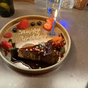 Lucuma Kitchen and Bar - Bday dessert on the house - Peruvian Near Me - Oakland, California Lucuma Kitchen and Bar - Bday dessert on the house - Peruvian Near Me - Oakland, California