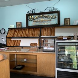 a bakery with bread and pastries