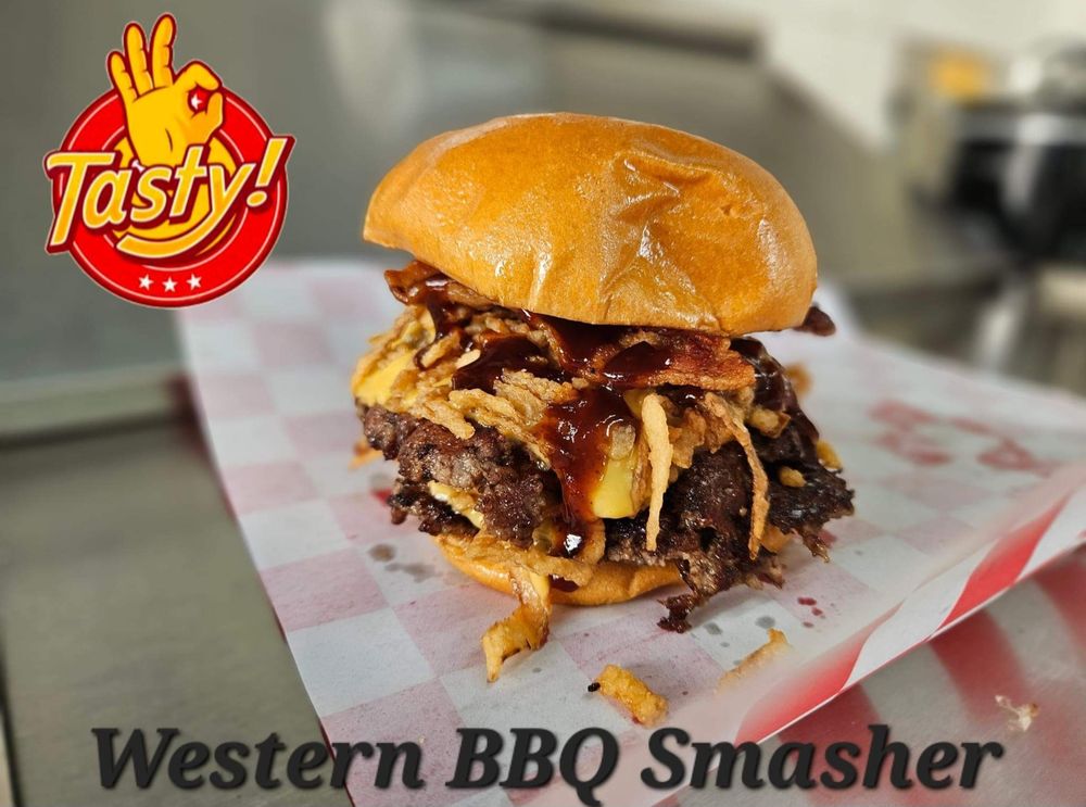 Food from Beckers Smash Tastic Burgers