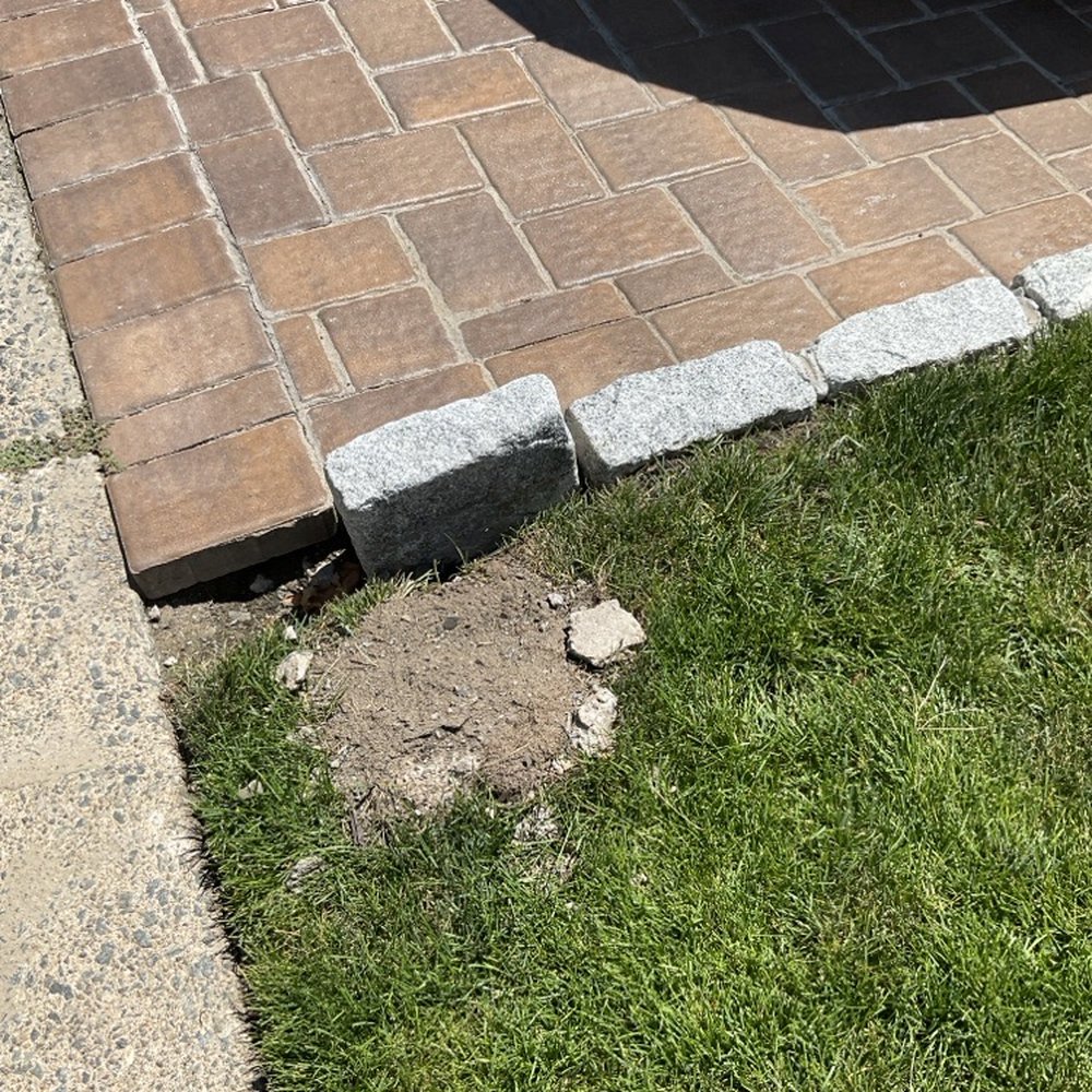MR Paving And Construction - This is a picture of the Belgium blocks that didn't last a day and came loose which they refused to repair when they came back - Masonry/Concrete Near Me MR Paving And Construction - This is a picture of the Belgium blocks that didn't last a day and came loose which they refused to repair when they came back - Masonry/Concrete Near Me
