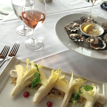 Old Vines Restaurant - Fresh BC oyster and Local Pear Salad - Canadian (New) Near Me - Kelowna, British Columbia