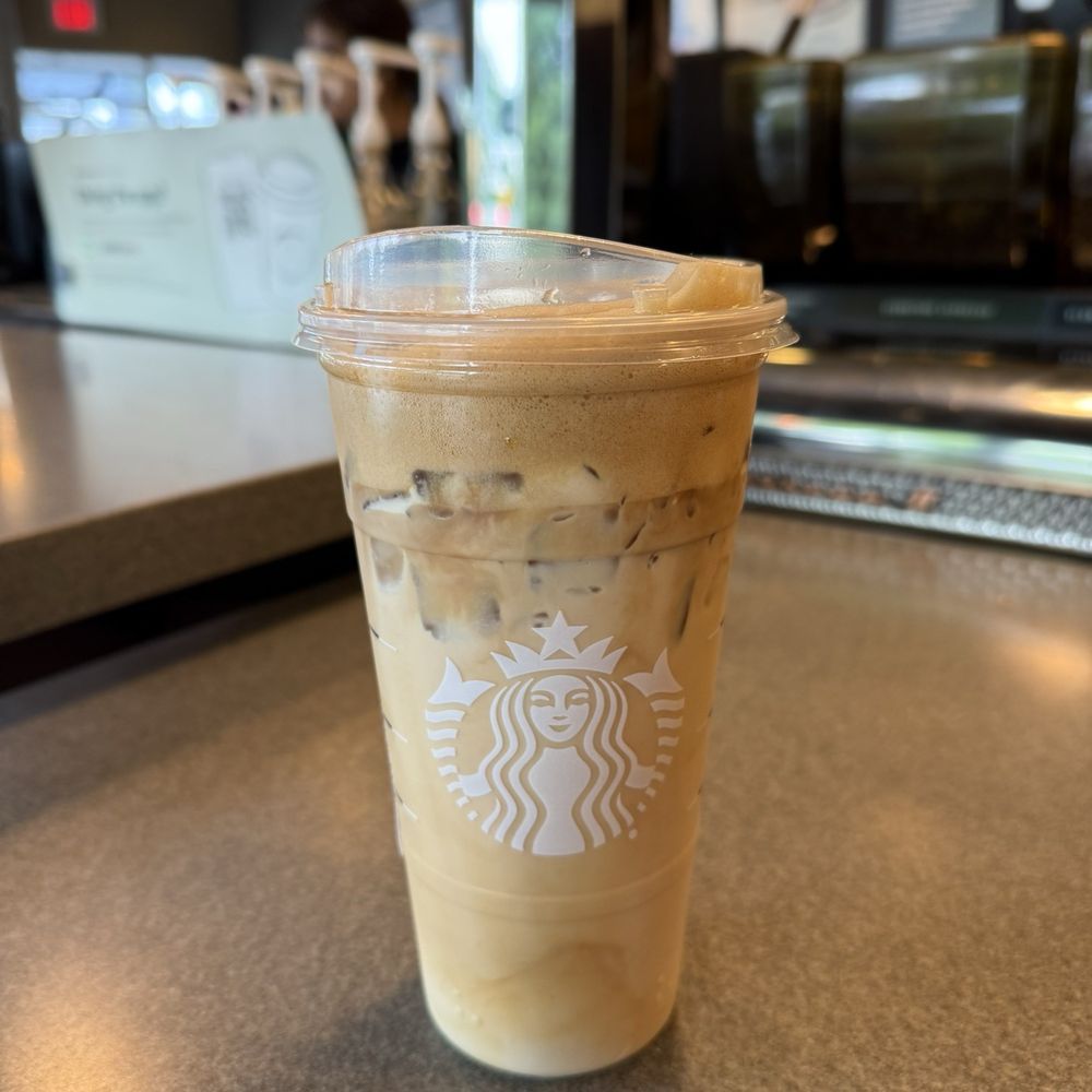 Starbucks - Venti Shaken Iced Espresso made with vanilla sweet cream. - Coffee & Tea Near Me - Vancouver, British Columbia