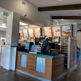 Ordering counter and menu board. Ordering counter and menu board.