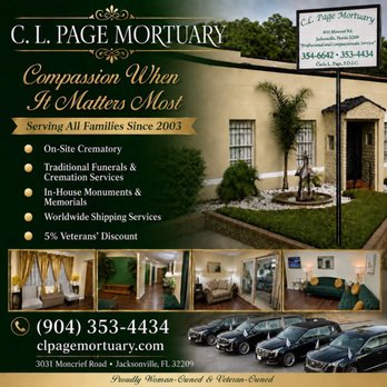 CL Page Mortuary - Mortuary Services Near Me - Jacksonville, Florida CL Page Mortuary - Mortuary Services Near Me - Jacksonville, Florida