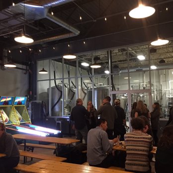 Liquid State Brewing Company - Skee ball, pac-man, street fighter, tables, and the brewery proper. - Breweries Near Me - Ithaca, New York