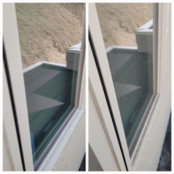 Bayman Services - Pollen removal off of a window pane and frame - Window Washing Near Me Bayman Services - Pollen removal off of a window pane and frame - Window Washing Near Me
