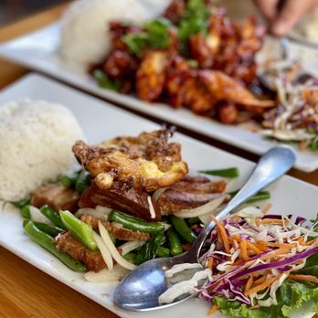 Nibbana Thai Restaurant - Supposedly crispy pork belly but not. - Thai Near Me - Renton, Washington Nibbana Thai Restaurant - Supposedly crispy pork belly but not. - Thai Near Me - Renton, Washington