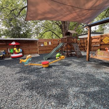 Breakfast AF - Children's playground with recycled tires as the surface. - Breakfast & Brunch Near Me - Louisville, Kentucky