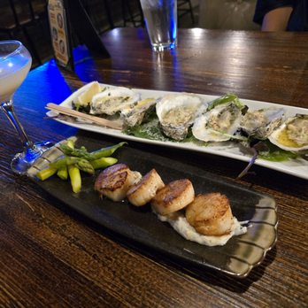 Cajun Claws - Grilled oysters, delectable grilled scallops and asparagus. Will definitely come again! - Bars Near Me - Patchogue, New York