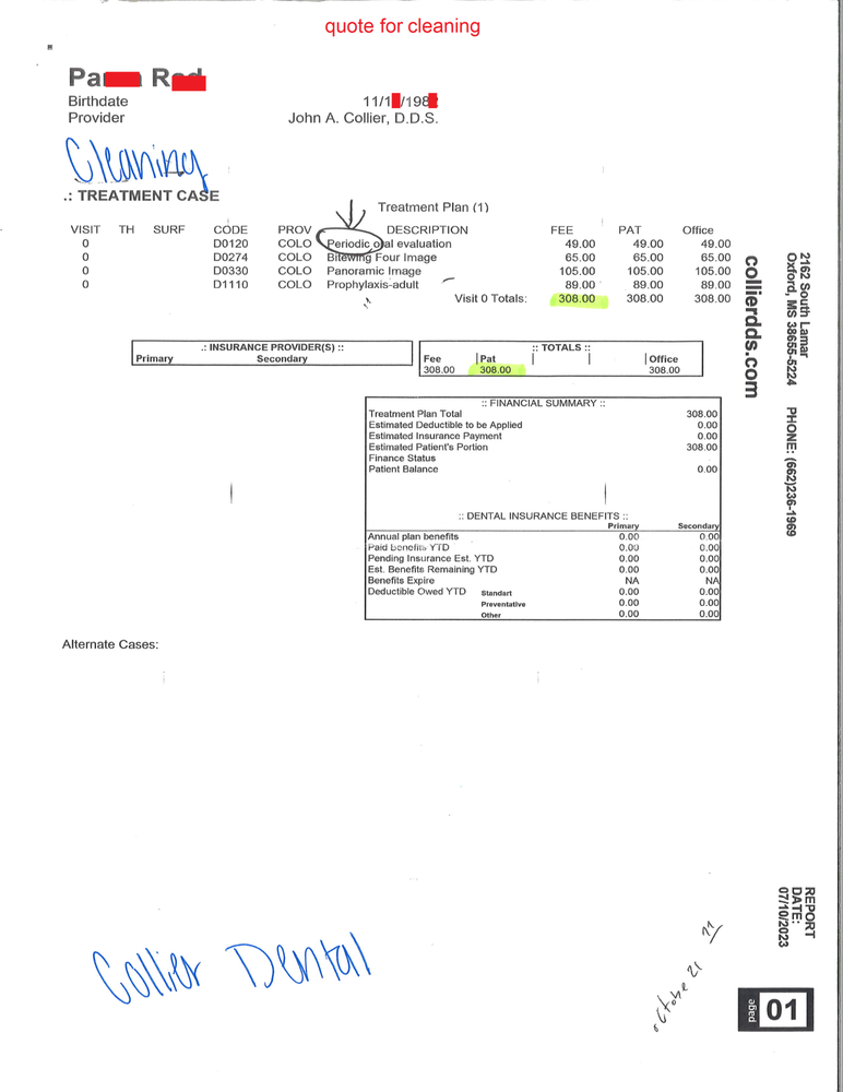 COLLIER DENTAL PONTOTOC Updated October 2024 29 Maggie Dr