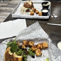 Square Burger - Southwest burger, queso burger, cheese curds